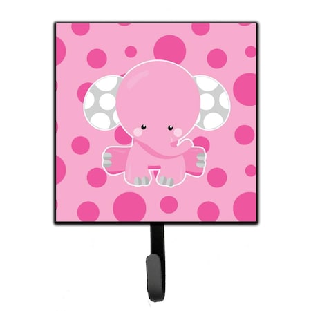 Carolines Treasures Elephant With Pink Polkadots Leash or Key Holder BB6949SH4